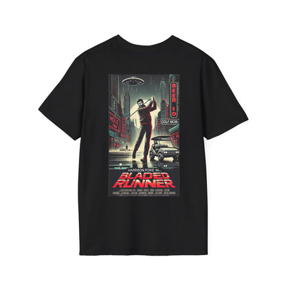 BLADED RUNNER T-Shirt - Starring HARRISON FORE- Golf Noir Signature Apparel