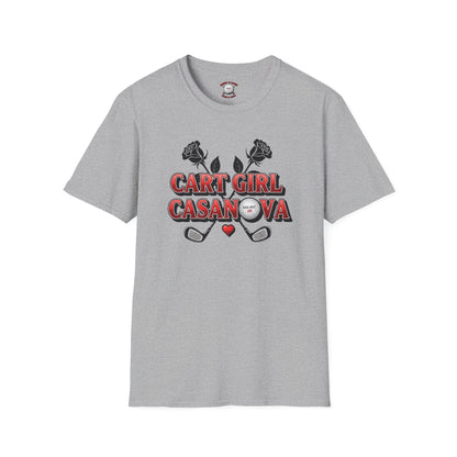 Cart Girl Casanova Golf T-Shirt — XXX-OUT Design Signature Apparel