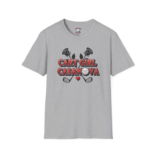 Cart Girl Casanova Golf T-Shirt — XXX-OUT Design Signature Apparel