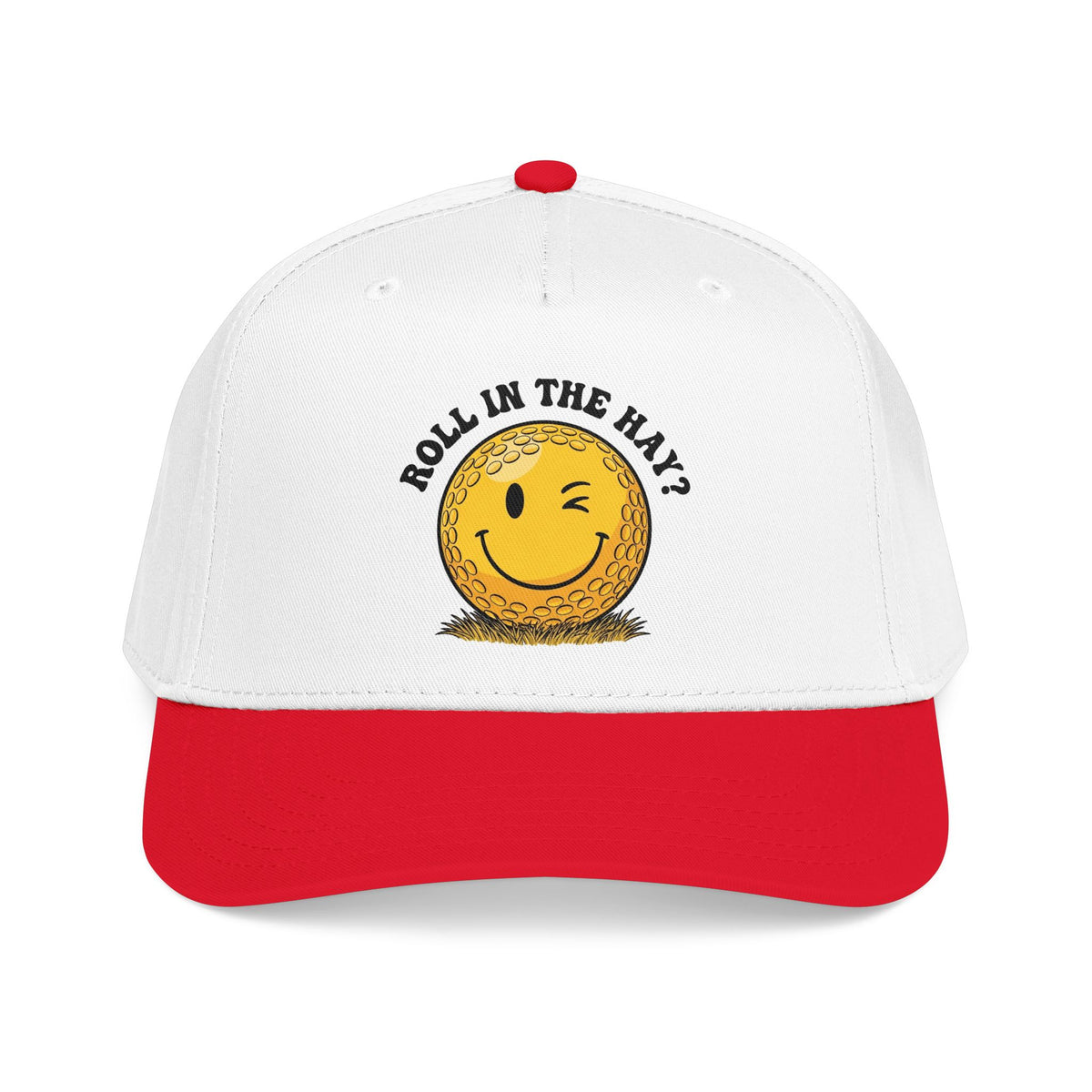 "Roll in the Hay?" Funny Golf Hat - It's a Golf Day Statement Headwear