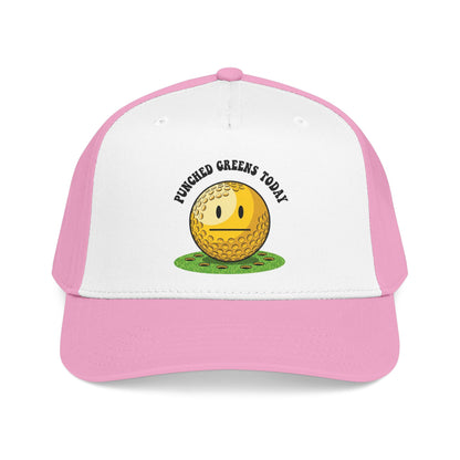 "Punched Greens Today" Funny Golf Hat - It's a Golf Day Statement Headwear