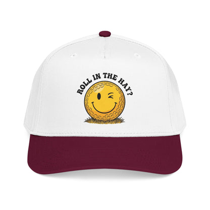 "Roll in the Hay?" Funny Golf Hat - It's a Golf Day Statement Headwear