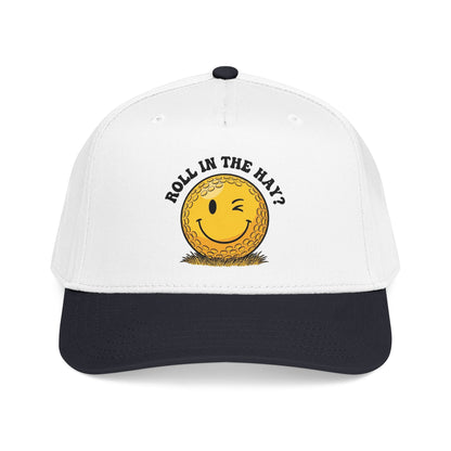 "Roll in the Hay?" Funny Golf Hat - It's a Golf Day Statement Headwear