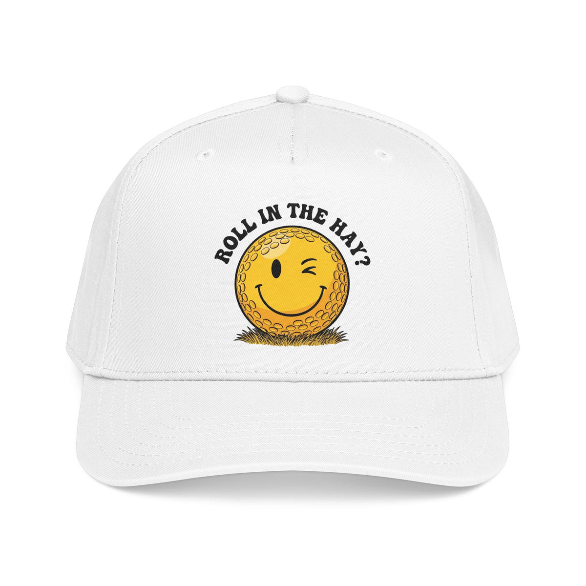 "Roll in the Hay?" Funny Golf Hat - It's a Golf Day Statement Headwear