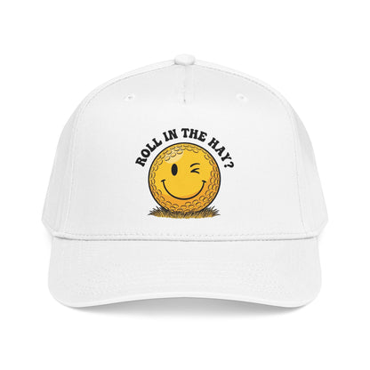 "Roll in the Hay?" Funny Golf Hat - It's a Golf Day Statement Headwear