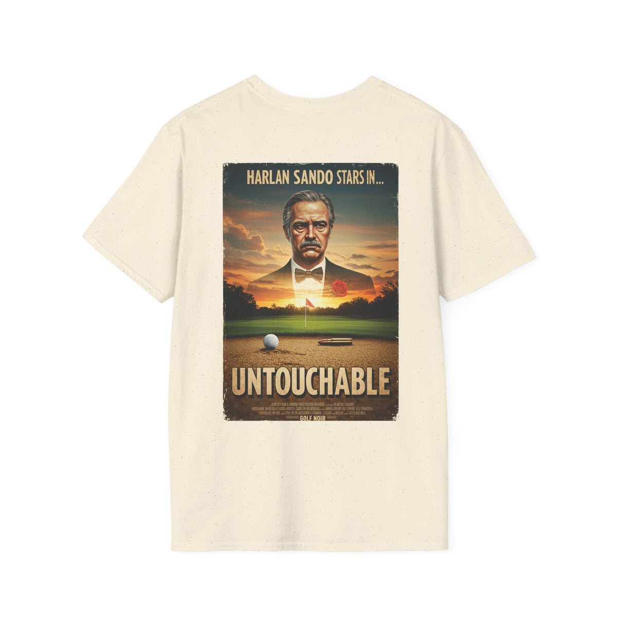UNTOUCHABLE T-Shirt - Starring HARLAN SAND-O - Golf Noir Signature Apparel