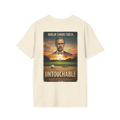 UNTOUCHABLE T-Shirt - Starring HARLAN SAND-O - Golf Noir Signature Apparel