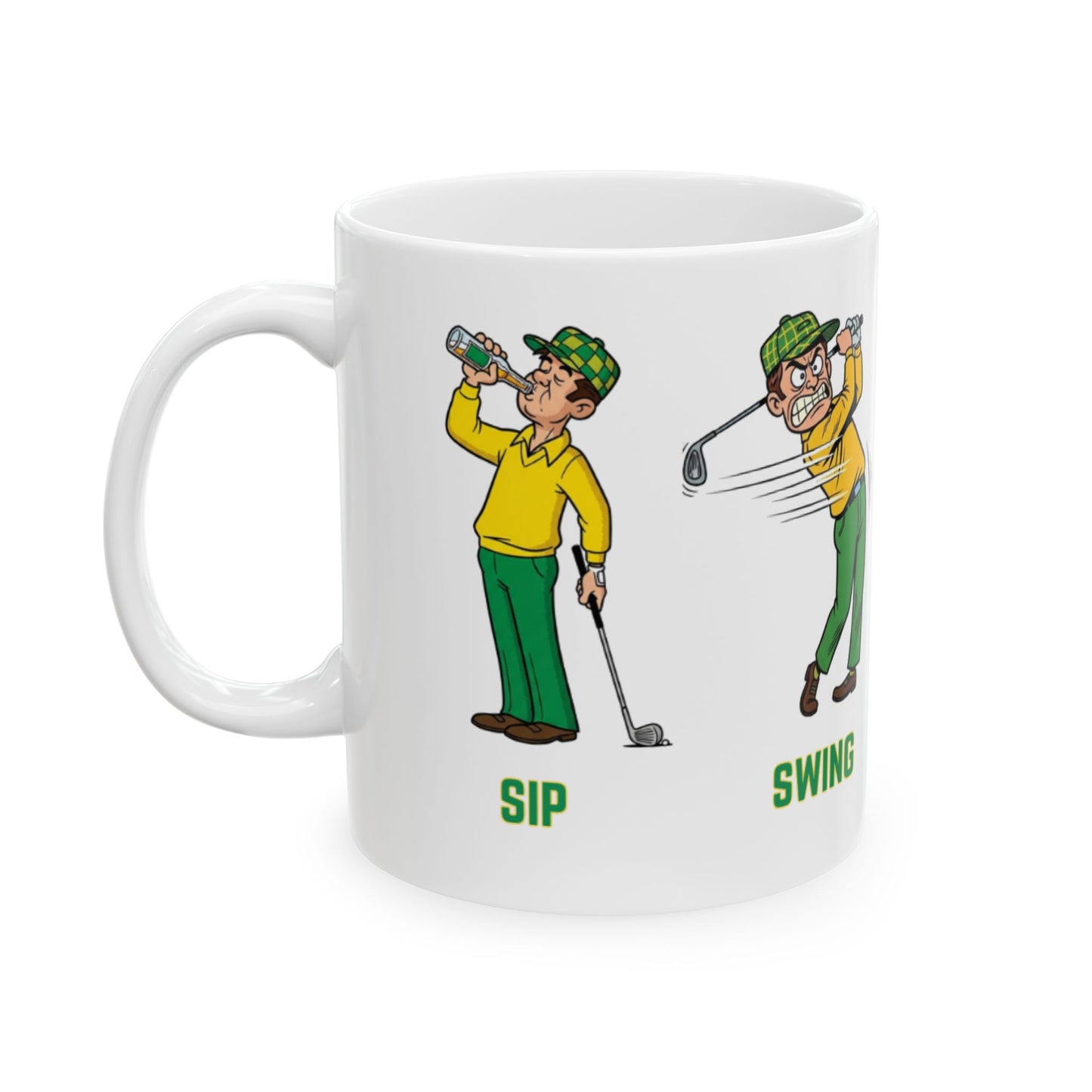 Sip, Swing, Swear, Repeat Golf Mug – Swing Lube Society All World Accessories