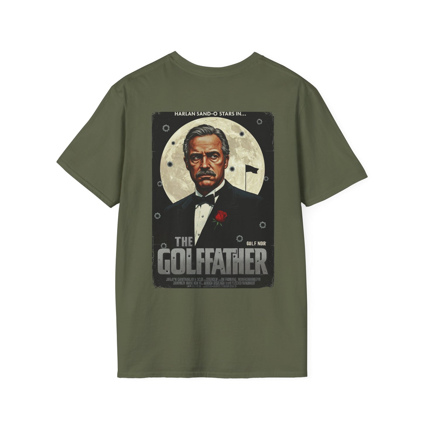 THE GOLFFATHER T-Shirt - Starring HARLAN SAND-O- Golf Noir Signature Apparel