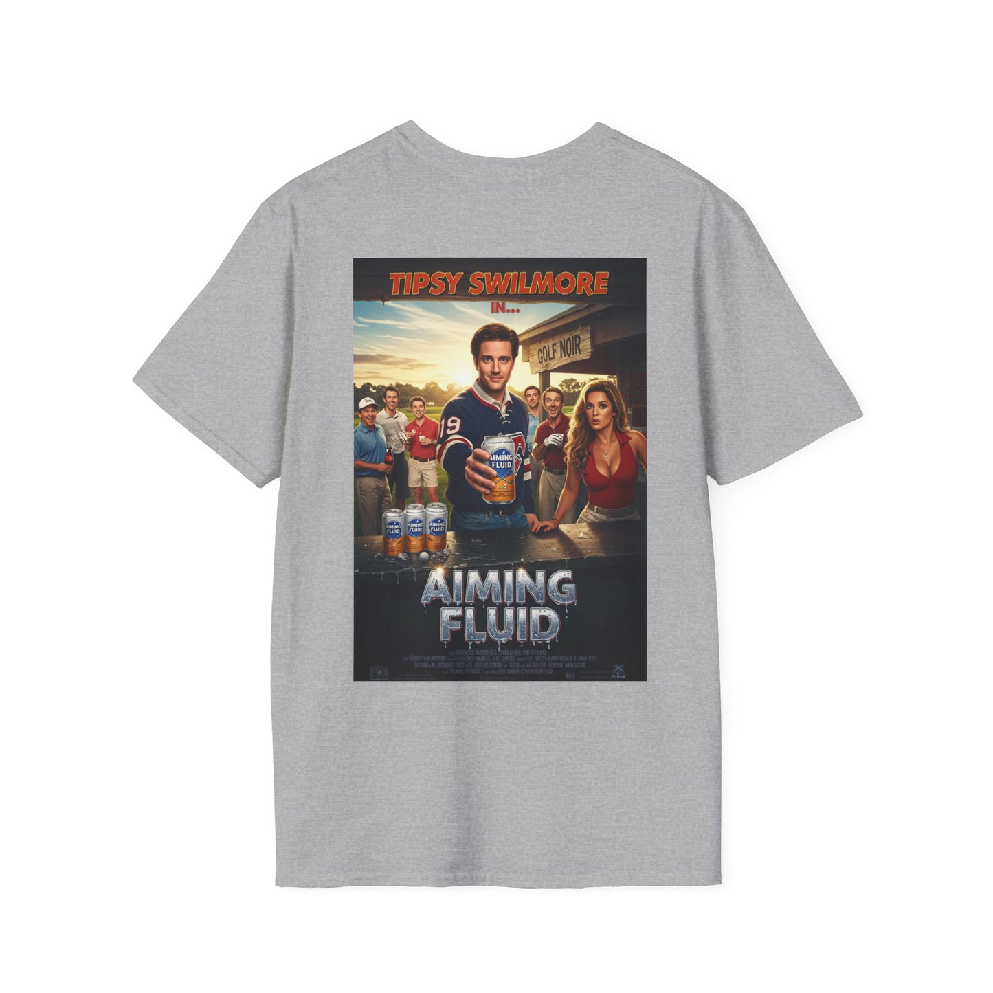 AIMING FLUID T-Shirt - Starring TIPSY SWILMORE- Golf Noir Signature Apparel