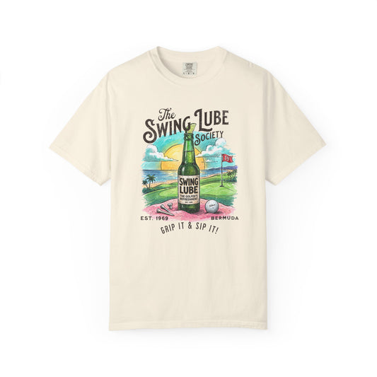 Grip It & Sip It T-Shirt 1 — Swing Lube Society Signature Apparel