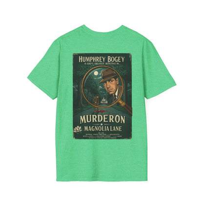 MURDER ON MAGNOLIA LANE T-Shirt - Starring HUMPHREY BOGEY- Golf Noir Signature Apparel