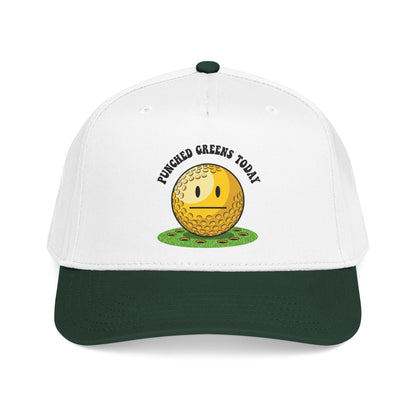 "Punched Greens Today" Funny Golf Hat - It's a Golf Day Statement Headwear