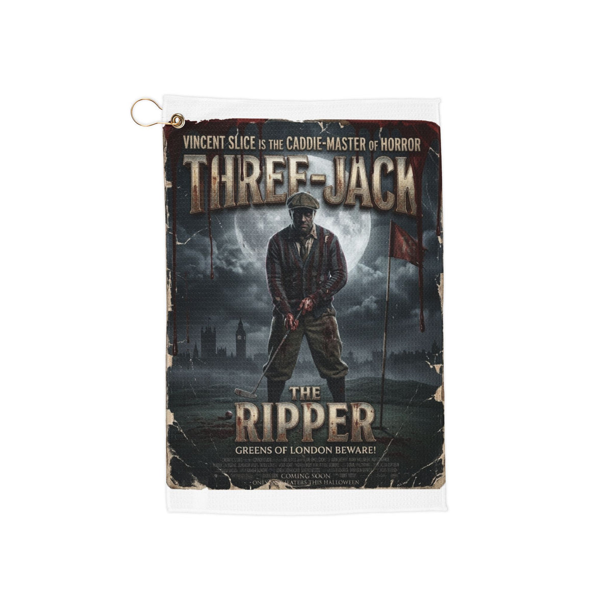 Three-Jack The Ripper Golf Towel – Starring Vincent Slice of Golf Noir