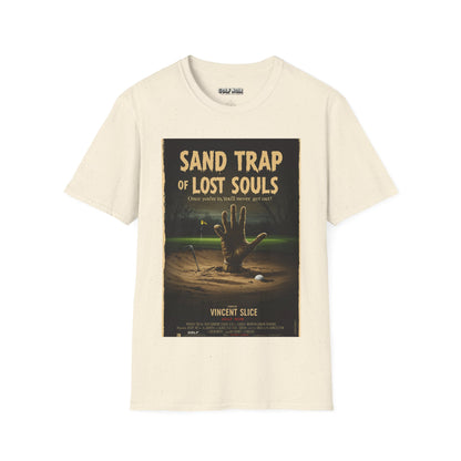 SAND TRAP OF LOST SOULS T-Shirt - Starring VINCENT SLICE - Golf Noir Signature Apparel