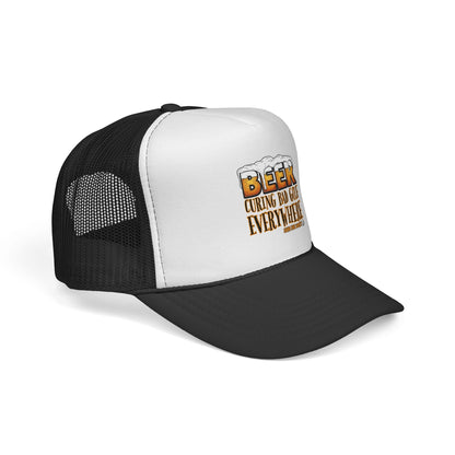 Beer Curing Bad Golf Everywhere Trucker Cap — Swing Lube Society Headwear