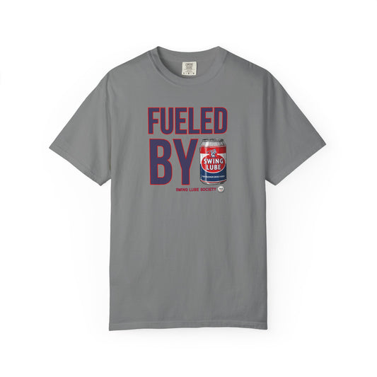 Fueled By Swing Lube Golf Tee — Swing Lube Society Signature Apparel