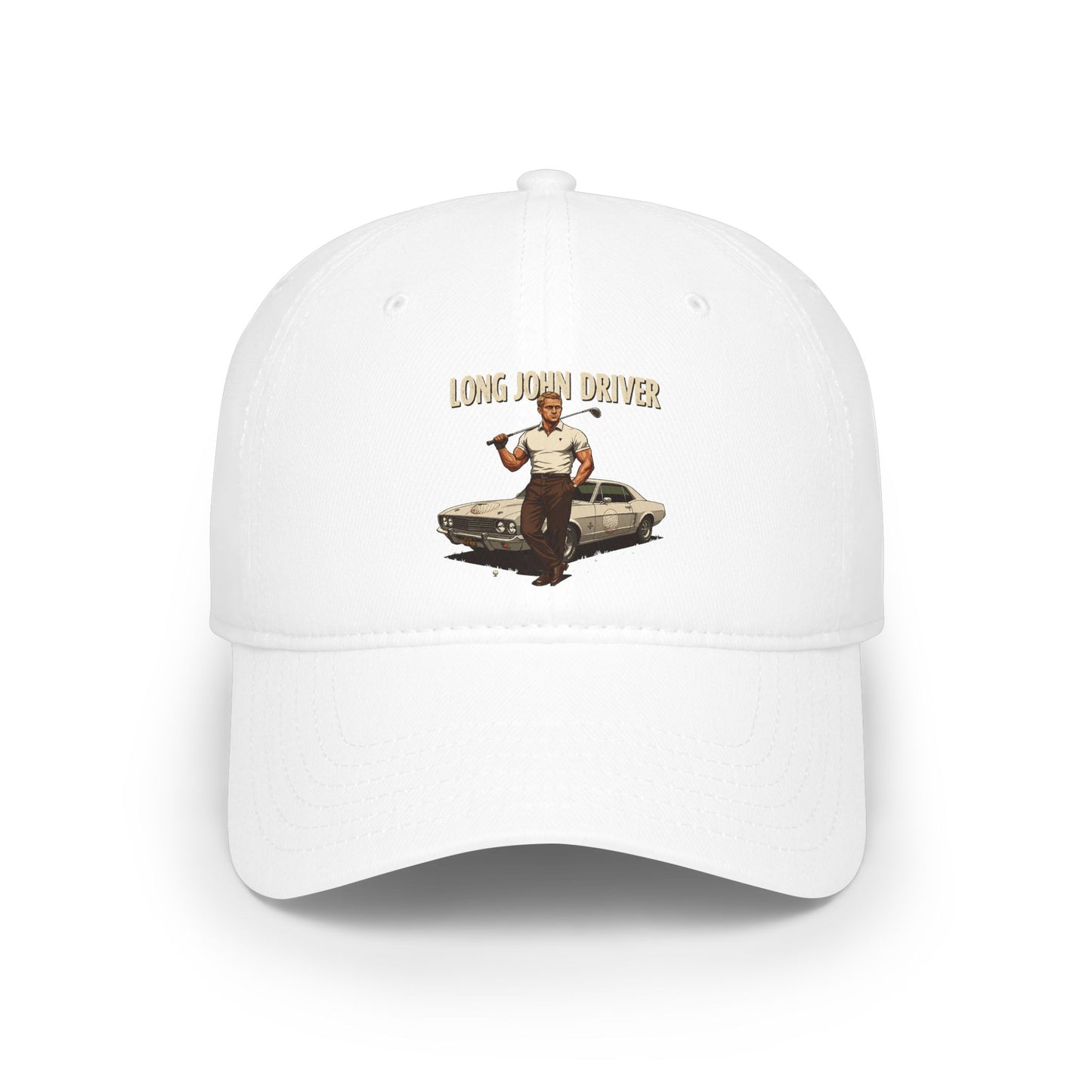Long John Driver Baseball Cap — Golf Noir Statement Headwear