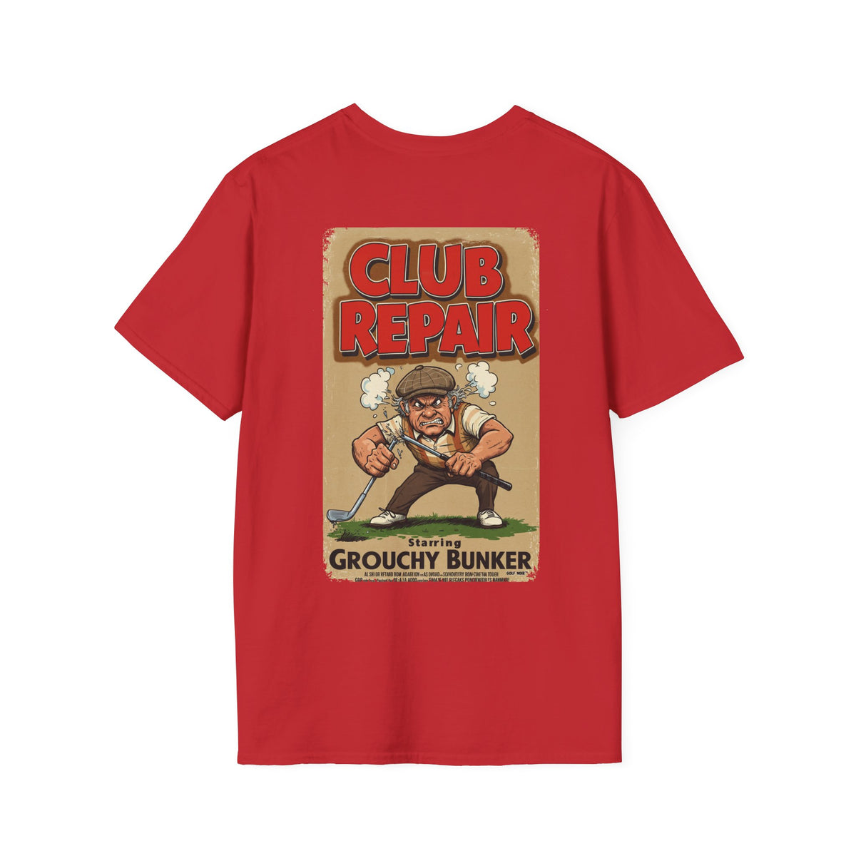 CLUB REPAIR T-Shirt - Starring GROUCHY BUNKER- Golf Noir Signature Apparel