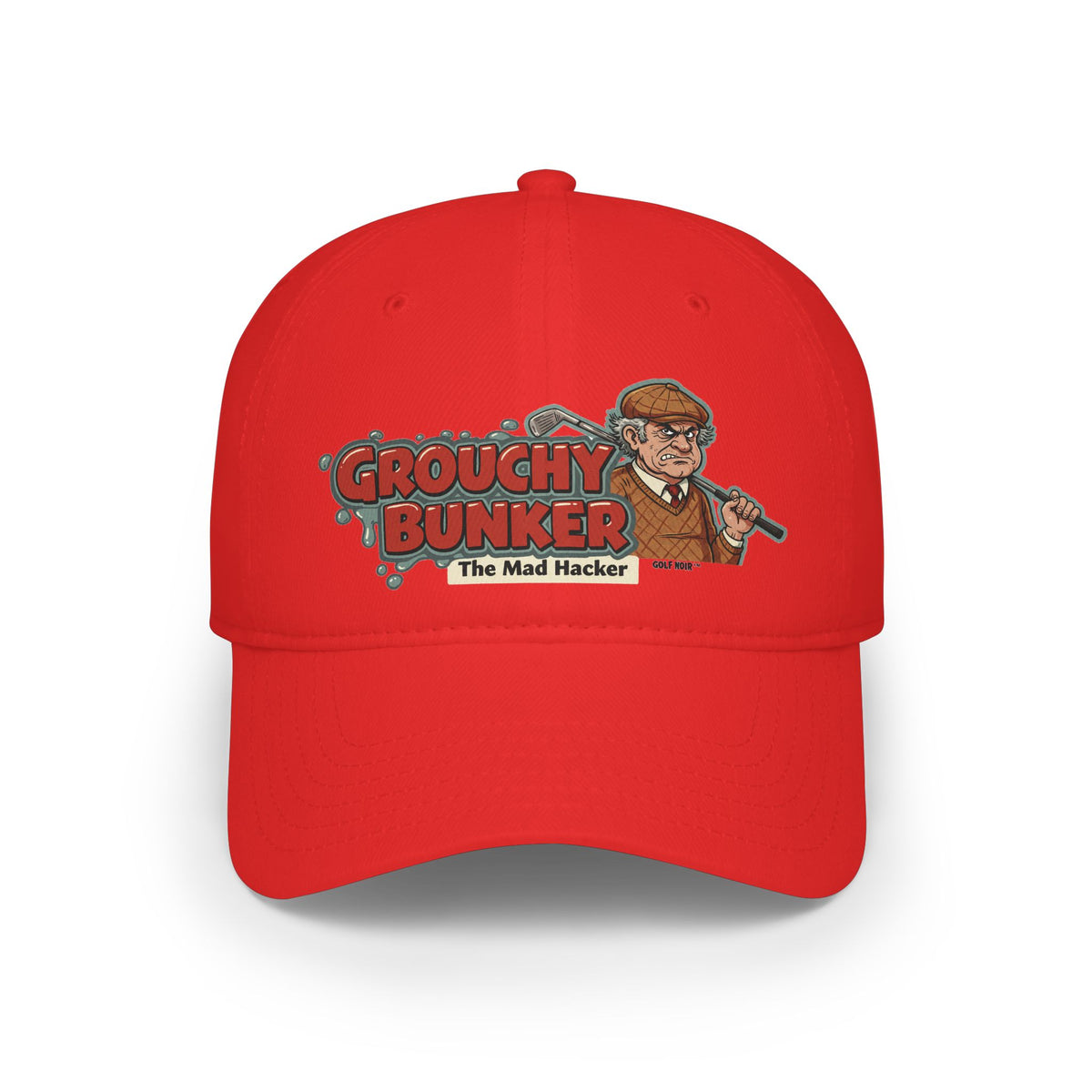 Grouchy Bunker "The Mad Hacker" Baseball Cap - Golf Noir Statement Headwear