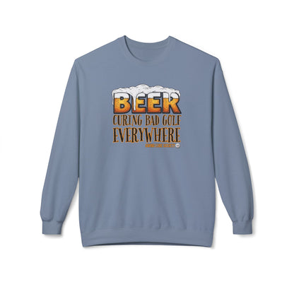 Beer Curing Bad Golf Crewneck Sweatshirt - Swing Lube Society Signature Apparel