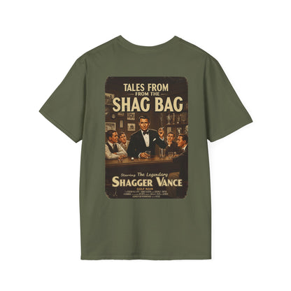 TALES FROM THE SHAG BAG T-Shirt - Starring THE LEGENDARY SHAGGER VANCE- Golf Noir Signature Apparel