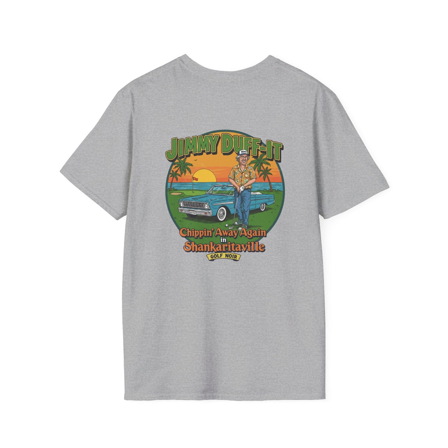 SHANKARITAVILLE T-Shirt - Starring JIMMY DUFF-IT- Golf Noir Signature Apparel