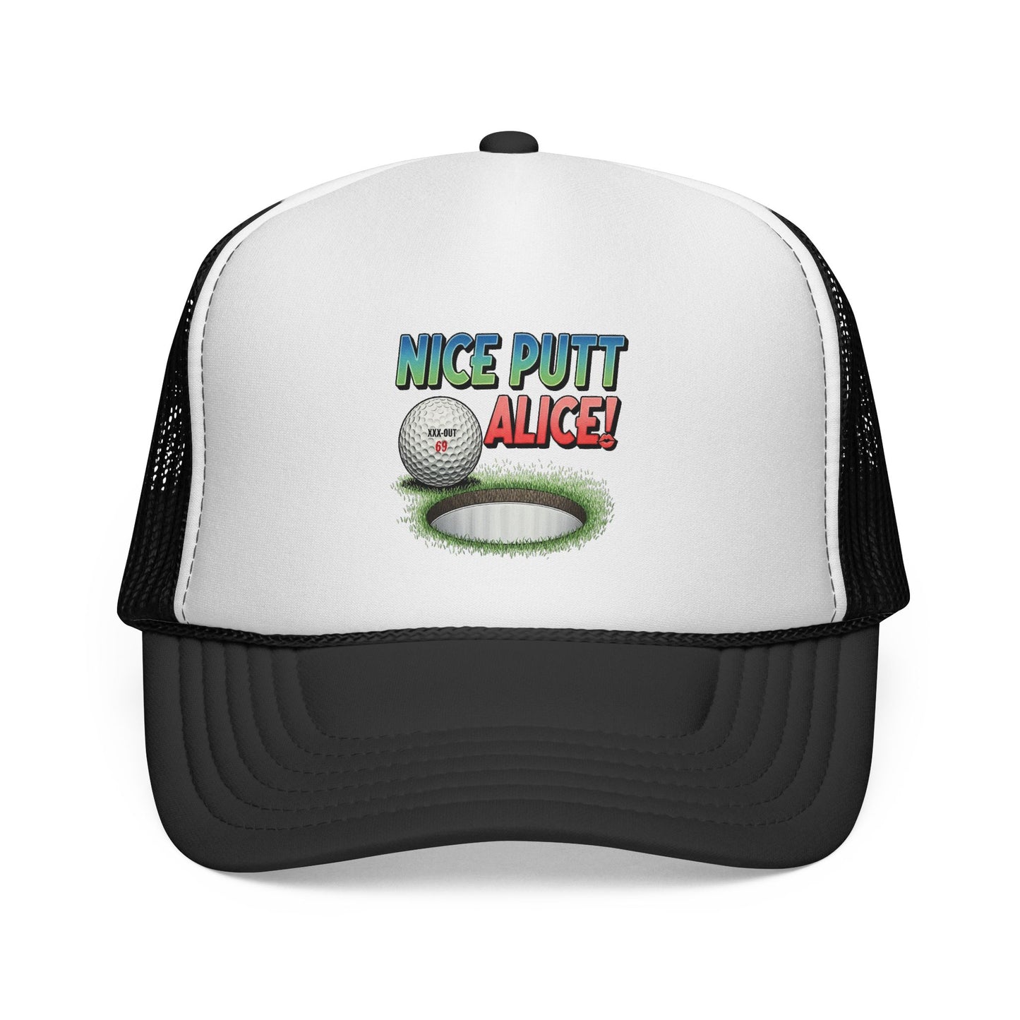 Nice Putt Alice! Golf Trucker Cap — XXX-OUT Designs Headwear