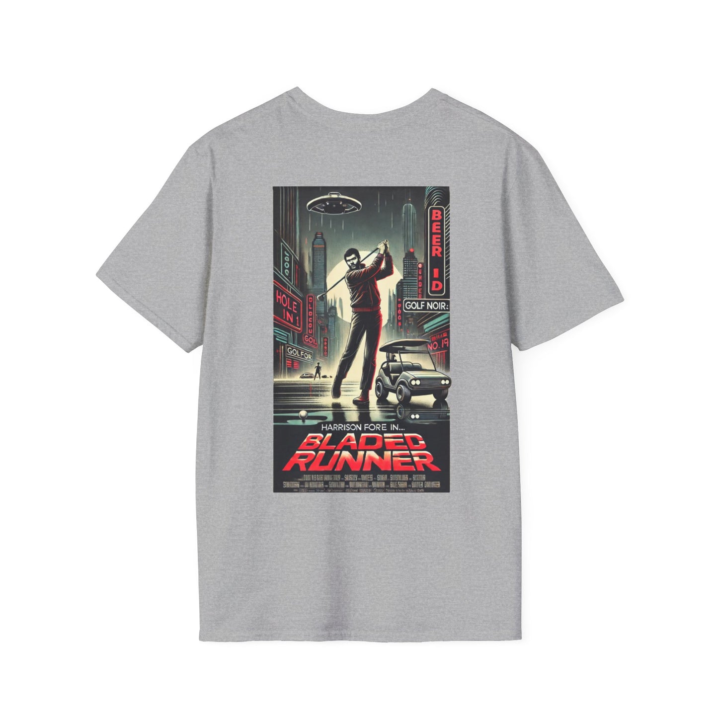 BLADED RUNNER T-Shirt - Starring HARRISON FORE- Golf Noir Signature Apparel