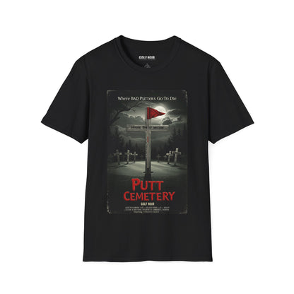 PUTT CEMETARY T-Shirt - Starring VINCENT SLICE - Golf Noir Signature Apparel