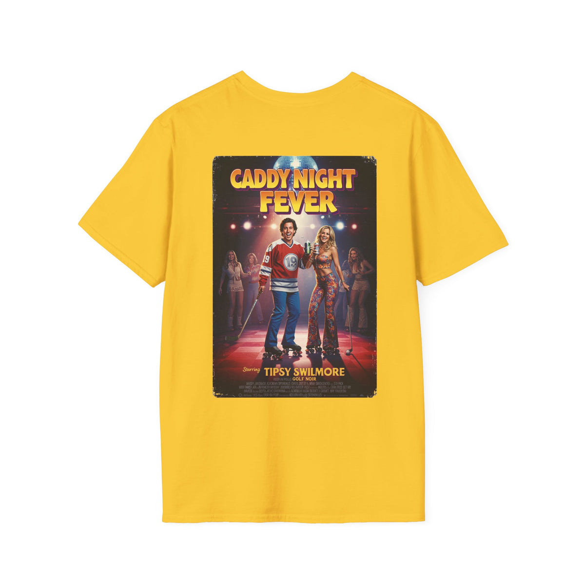 CADDY NIGHT FEVER T-Shirt - Starring TIPSY SWILMORE- Golf Noir Signature Apparel