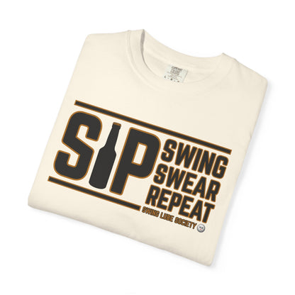 SIP Swing Swear Repeat T-Shirt - Swing Lube Society Signature Apparel