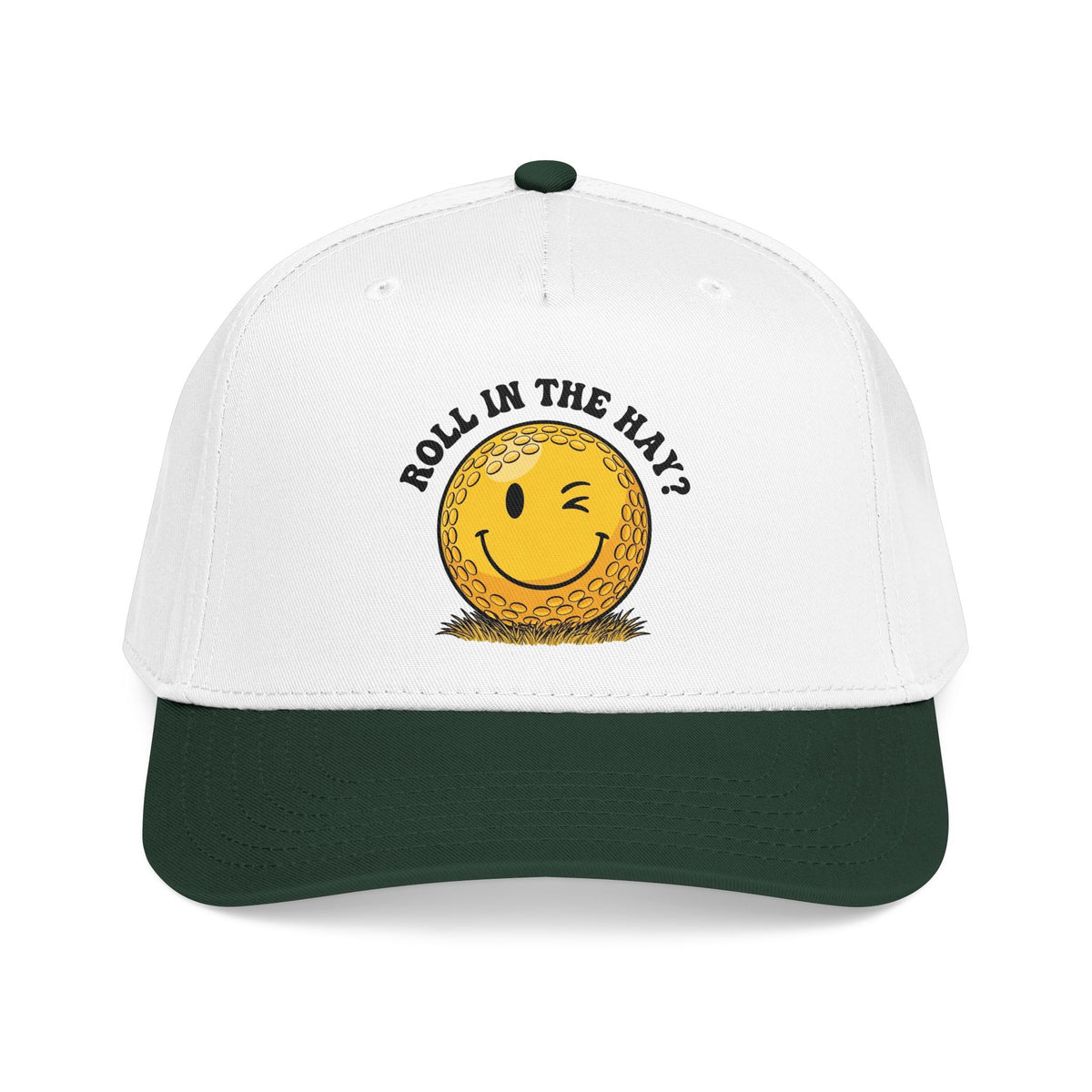 "Roll in the Hay?" Funny Golf Hat - It's a Golf Day Statement Headwear