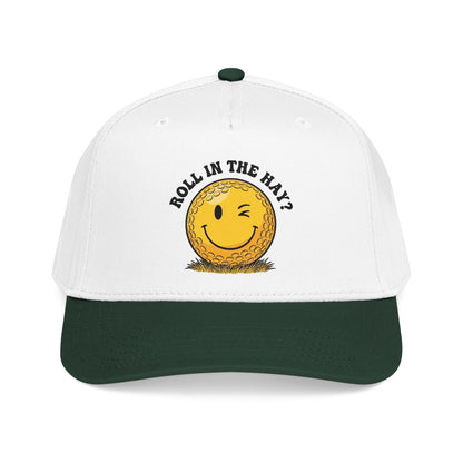 "Roll in the Hay?" Funny Golf Hat - It's a Golf Day Statement Headwear