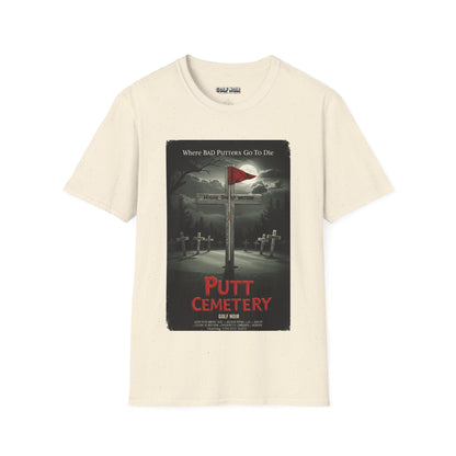 PUTT CEMETARY T-Shirt - Starring VINCENT SLICE - Golf Noir Signature Apparel