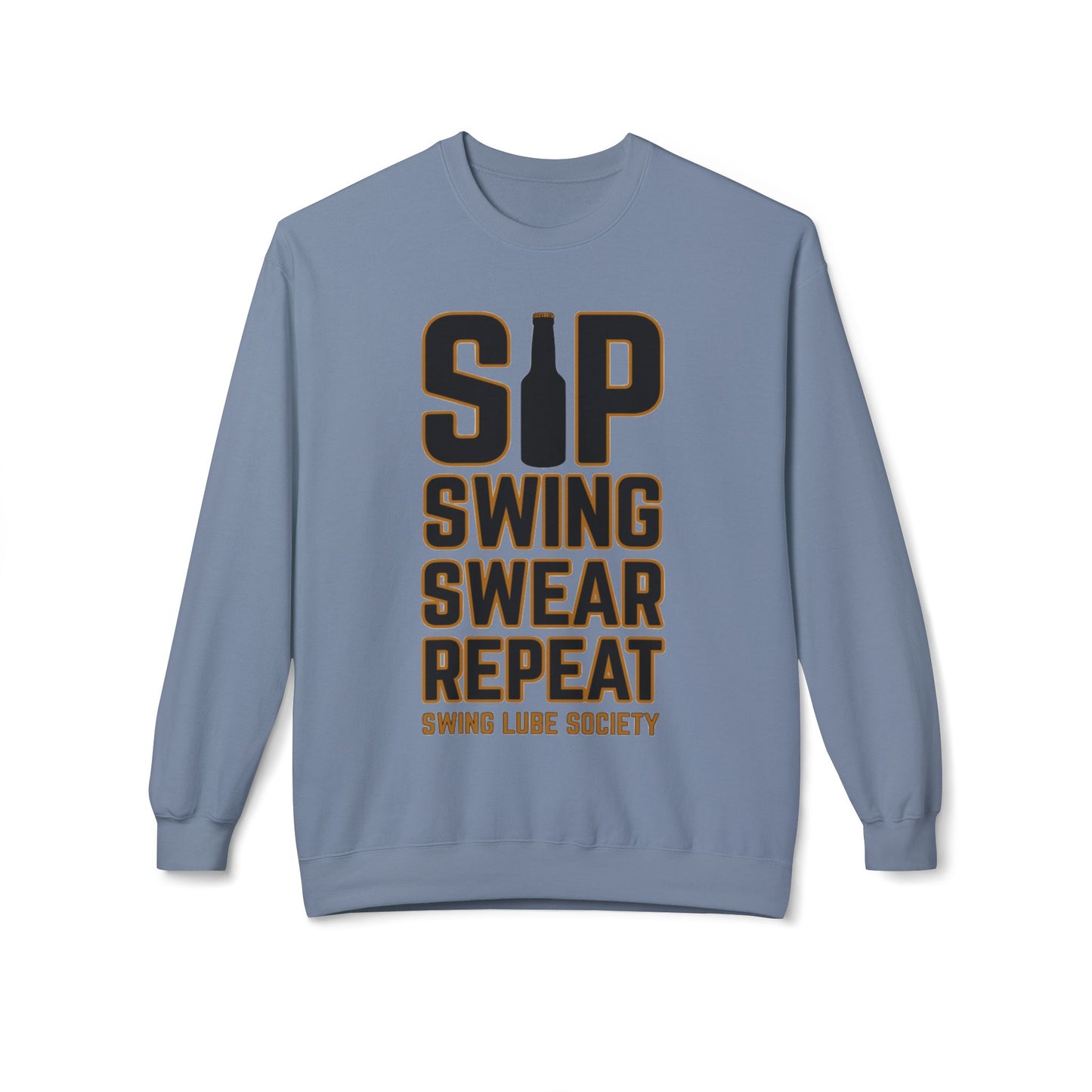 Sip Swing Swear Repeat Crewneck Sweatshirt - Swing Lube Society Signature Apparel
