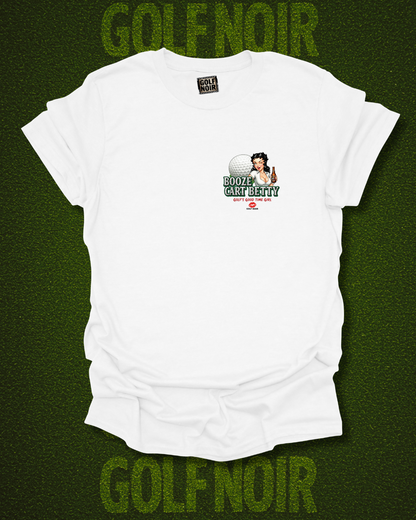 NOBODY'S ALICE T-Shirt - Starring BOOZE CART BETTY - Golf Noir Signature Apparel