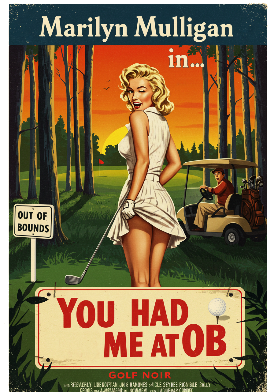YOU HAD ME AT OB T-Shirt - Starring MARILYN MULLIGAN - Golf Noir Signature Apparel