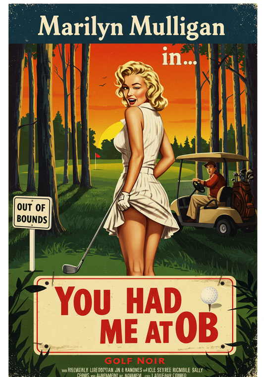 YOU HAD ME AT OB T-Shirt - Starring MARILYN MULLIGAN - Golf Noir Signature Apparel
