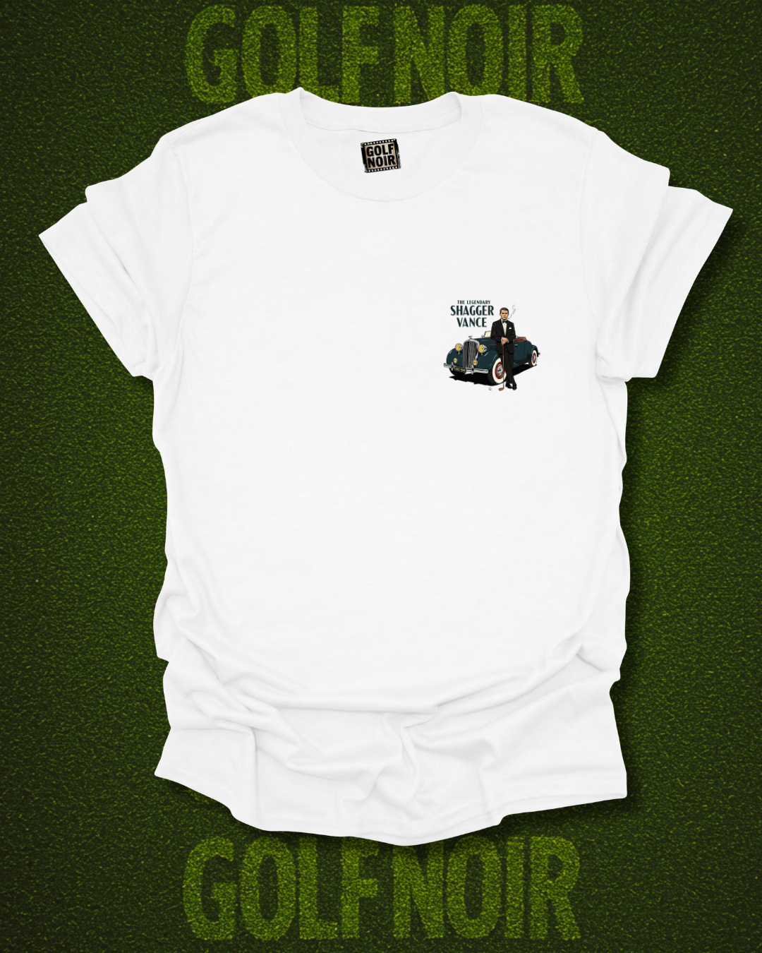 GREEN JACKET GIGOLO T-Shirt - Starring THE LEGENDARY SHAGGER VANCE - Golf Noir Signature Apparel
