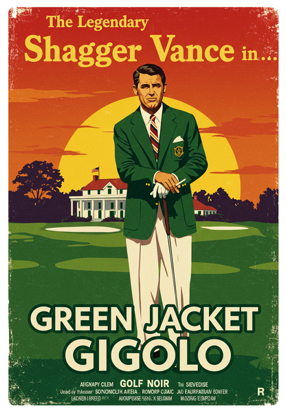 GREEN JACKET GIGOLO T-Shirt - Starring THE LEGENDARY SHAGGER VANCE - Golf Noir Signature Apparel