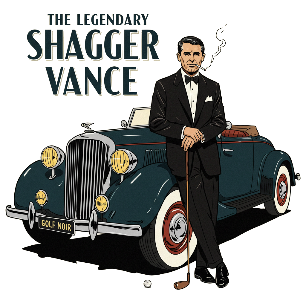 THE LEGENDARY SHAGGER VANCE T-Shirt- Golf Noir Signature Apparel