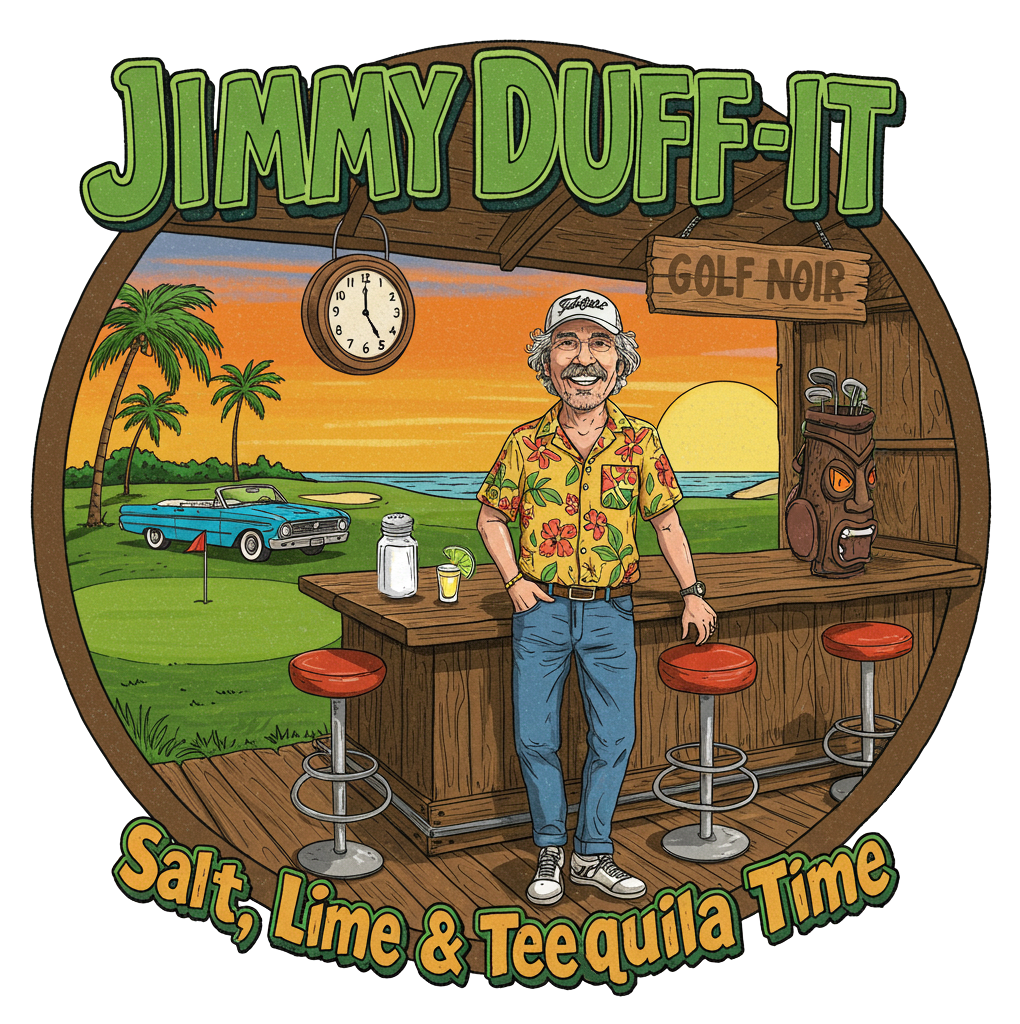 SALT, LIME, & TEEQUILA TIME T-Shirt - Starring JIMMY DUFF-IT - Golf Noir Signature Apparel