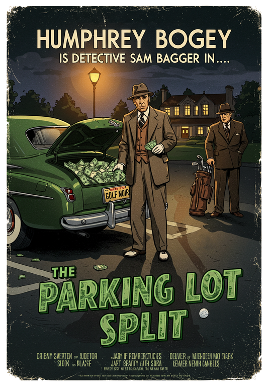 THE PARKING LOT SPLIT T-Shirt - Starring HUMPHREY BOGEY