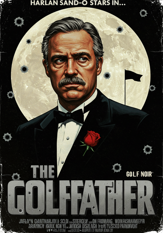 THE GOLFFATHER T-Shirt - Starring HARLAN SAND-O- Golf Noir Signature Apparel