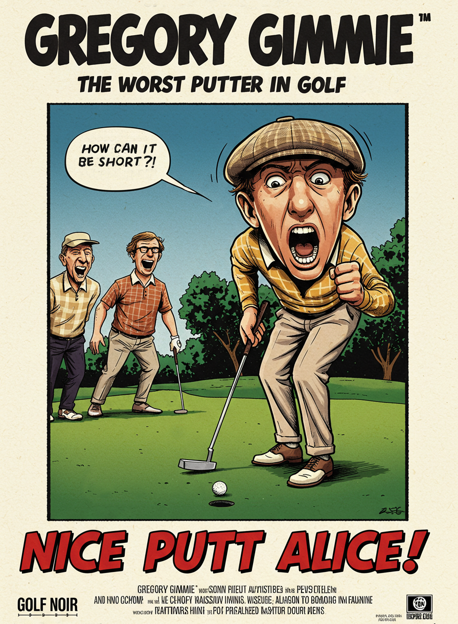 NICE PUTT ALICE T-Shirt - Starring GREGORY GIMMIE- Golf Noir Signature Apparel