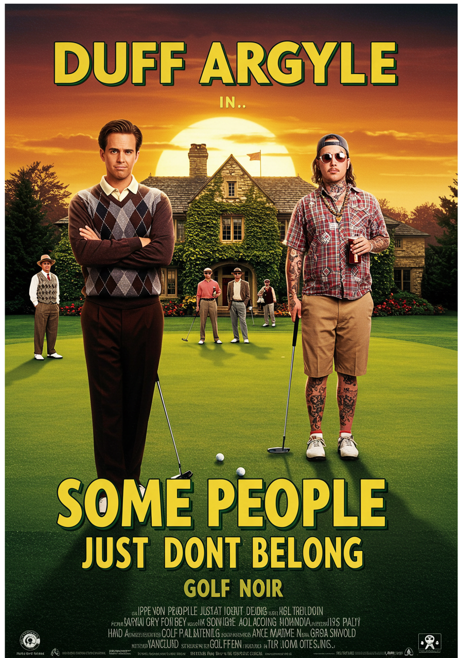 SOME PEOPLE JUST DON'T BELONG T-Shirt - Starring DUFF ARGYLE- Golf Noir Signature Apparel