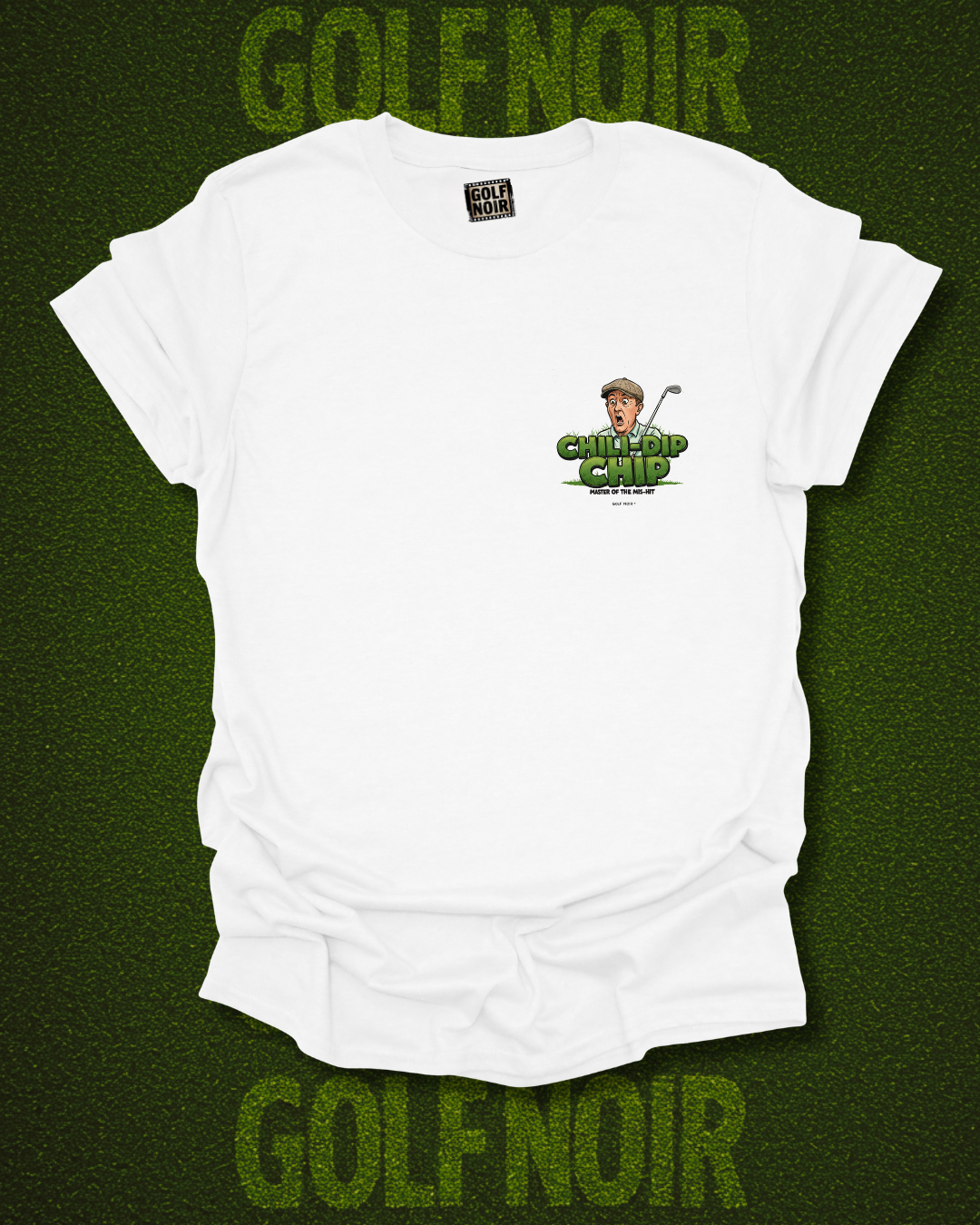 HOSEL ROCKET T-Shirt - Starring CHILI-DIP CHIP - Golf Noir Signature Apparel