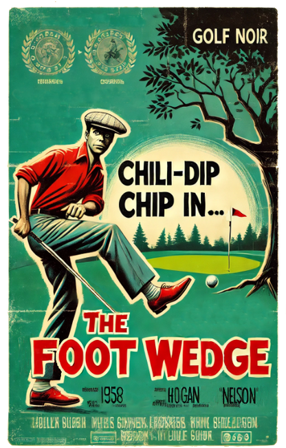 THE FOOT WEDGE T-Shirt - Starring CHILI-DIP CHIP - Golf Noir Signature Apparel