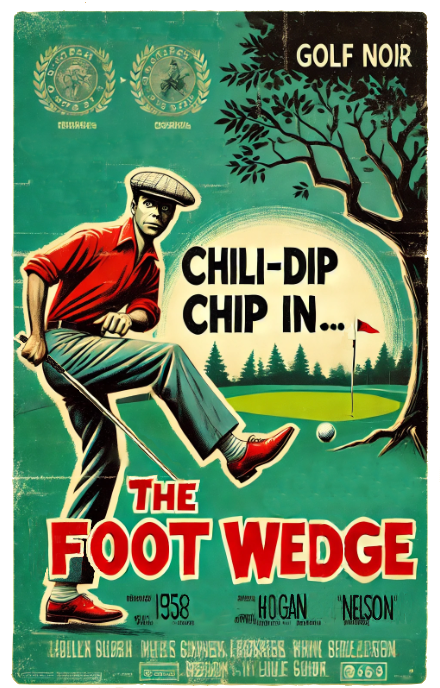 THE FOOT WEDGE T-Shirt - Starring CHILI-DIP CHIP - Golf Noir Signature Apparel